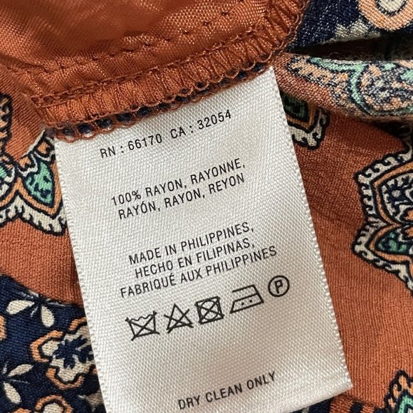 Anthropologie Elevenses Pants Womens 6 Print Wide Leg Palazzo Medallion Boho - Picture 6 of 15